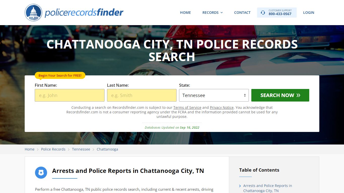 Chattanooga, Comanche County, TN Police Reports & Police Department Records